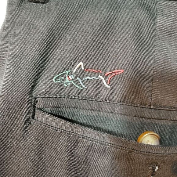 Greg Norman Shorts Mens 34 Black Casual Flat Front Regular Fit Outdoor Preppy - Picture 6 of 8